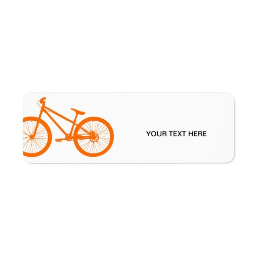 Oranje Bike Etiket (Voorkant)