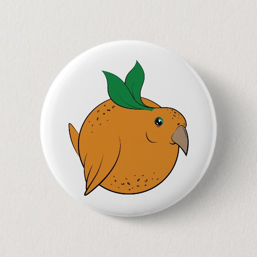 Oranje Birble Ronde Button 5,7 Cm (Voorkant)