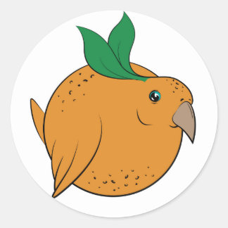Oranje Birble Ronde Sticker