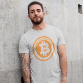 Oranje Bitcoin Symbool Custom Bericht Graphic T-shirt
