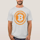 Oranje Bitcoin Symbool Custom Bericht Graphic T-shirt (Voorkant)