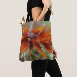 Oranje Black Eyed Susan Bloem Kunst Draagtas
