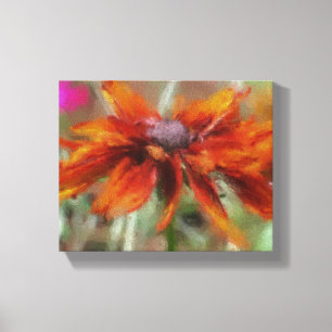 Oranje Black Eyed Susan Canvas Afdruk