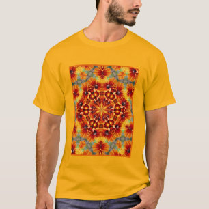 Oranje Black Eyed Susan Daisy Abstract T-shirt