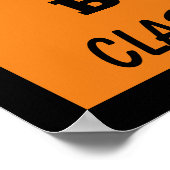 Oranje Black Gefeliciteerd Afstuderen Poster (Hoek)