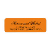 Oranje Black Halloween Weddenschap Etiket (Voorkant)