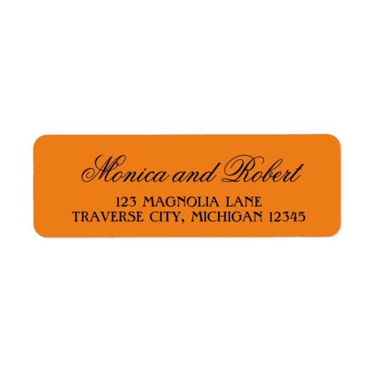 Oranje Black Halloween Weddenschap Etiket (Voorkant)