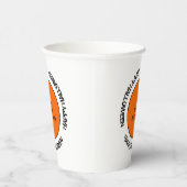 Oranje Black Scary Spooky Modern Happy Halloween Papieren Bekers (Rechts)