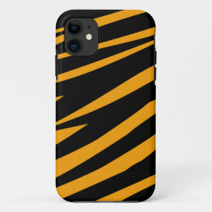 ORANJE BLACK TIGER STRIPES PATROON iPhone 11 HOESJE