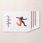 Oranje Black Wrestling Fight Aangepaste Naam Monog Handdoek (Handdoek)
