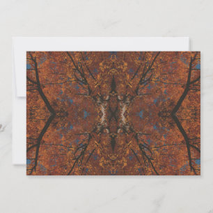 oranje bladeren aan een herfstboom bedankkaart