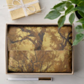 Oranje bladeren in gele hemel tissuepapier (Geschenk)