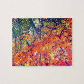 Oranje bladeren legpuzzel (Horizontaal)