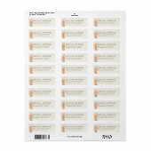 Oranje bladtakken retouradres etiket (Full Sheet)