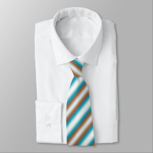 Oranje blauw beige buikpatroon met zachte tong stropdas