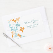 Oranje blauw dank u bruiloft gunst Labels (Envelop)