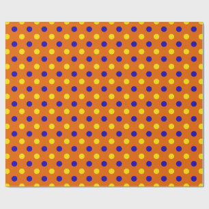 Oranje Blauw Geel Stippen Design Cadeaupapier