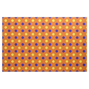 Oranje Blauw Geel Stippen Design Stof