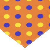 Oranje Blauw Geel Stippen Design Tafelkleed (Gekanteld)