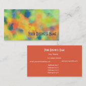 Oranje, blauw groen Abstract Visitekaartje (Voorkant / Achterkant)