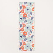 Oranje & blauw modern ventilatorpatroon yogamat (Voorkant)