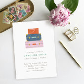 Oranje Blauw Roze Afscheidsfeest Uitnodiging