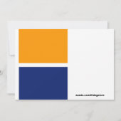 Oranje & blauw Uitnodiging van het Afstuderen van (Achterkant)