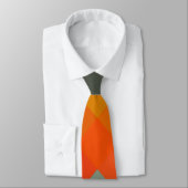 Oranje blauw Zigzag naadloos patroon Stropdas (Gebonden)