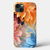Oranje blauwbloei en bladeren Case-Mate iPhone case (Achterkant)