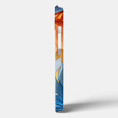 Oranje blauwbloei en bladeren Case-Mate iPhone case (Achterkant / Links)