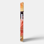 Oranje blauwbloei en bladeren Case-Mate iPhone case (Achterkant / Rechts)