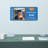 Oranje & Blauwe Afstuderen Fotoklas van 2025 Spandoek (Beurs)