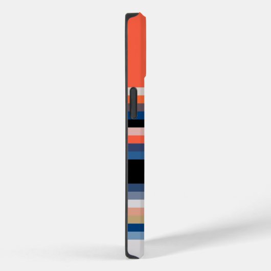 Oranje blauwe strepen Case-Mate iPhone case (Achterkant / Rechts)