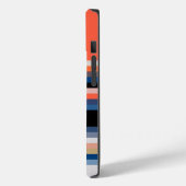 Oranje blauwe strepen Case-Mate iPhone case (Achterkant / Links)