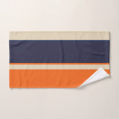 Oranje blauwe strepen en tapijtschelpen bad handdoek (Handdoek)