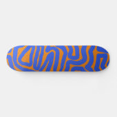 Oranje blauwe strepen skateboard (Horizontaal)