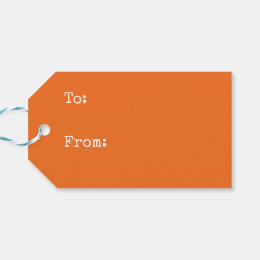 Oranje - blauwe tennisbaan , aanpasbaar cadeaulabel (Achterkant Horizontaal)