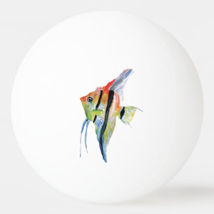 Oranje Blauwe Vis Één Sterren Ping Pong Ball
