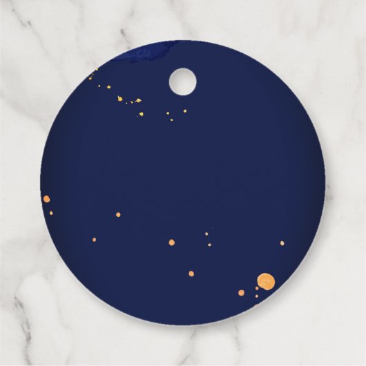 Oranje blauwe zeebrasem blauw dank u bedankjes labels (Achterkant)