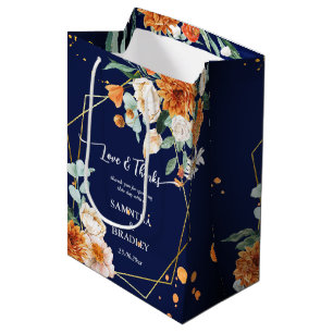 Oranje blauwe zeebrasem blauw dank u medium cadeauzakje