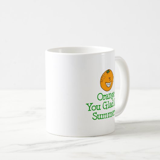 Oranje blij dat het zomerbont is koffiemok (Voorkant rechts)