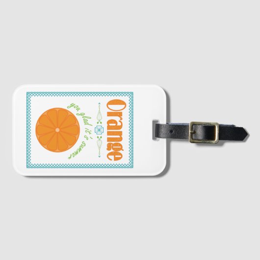 Oranje blij dat het zomereinde van het schooljaar  bagagelabel (Voorkant (horizontaal))