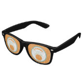 Oranje, blij dat het zomerfruitthema is retro zonnebril (Gekanteld)