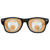 Oranje, blij dat het zomerfruitthema is retro zonnebril (Voorkant)