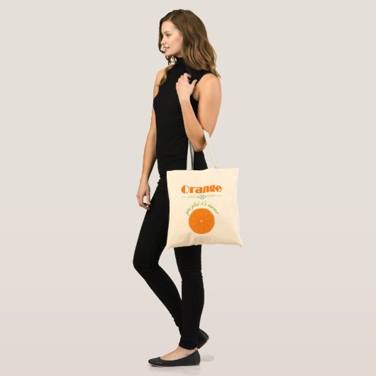 Oranje, blij dat het zomertrilling is tote bag (Voorkant (model))