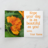 Oranje bloem Kaart (Binnen)