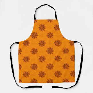 Oranje bloem schort
