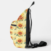 Oranje bloem sling bag (Rechts)