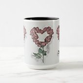 Oranje bloem van Roos Hart  Tekening Mok (Midden)