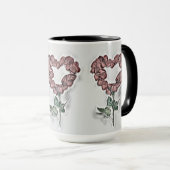 Oranje bloem van Roos Hart  Tekening Mok (Voorkant rechts)